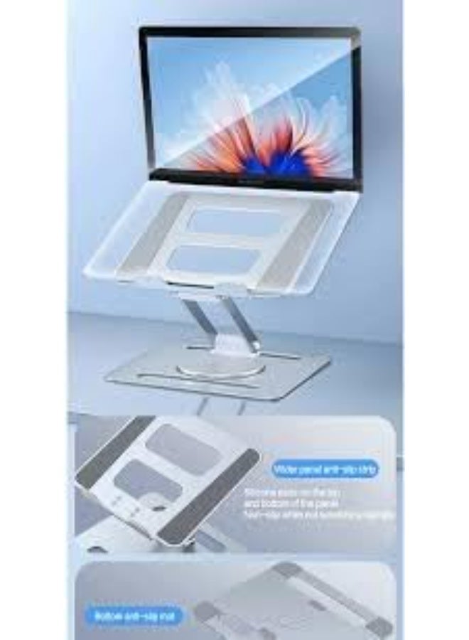 Laptop Stand (A6) 360° Rotatable Notebook Holder Liftable Stand Compatible with Laptop Bracket (gray) - Image 2